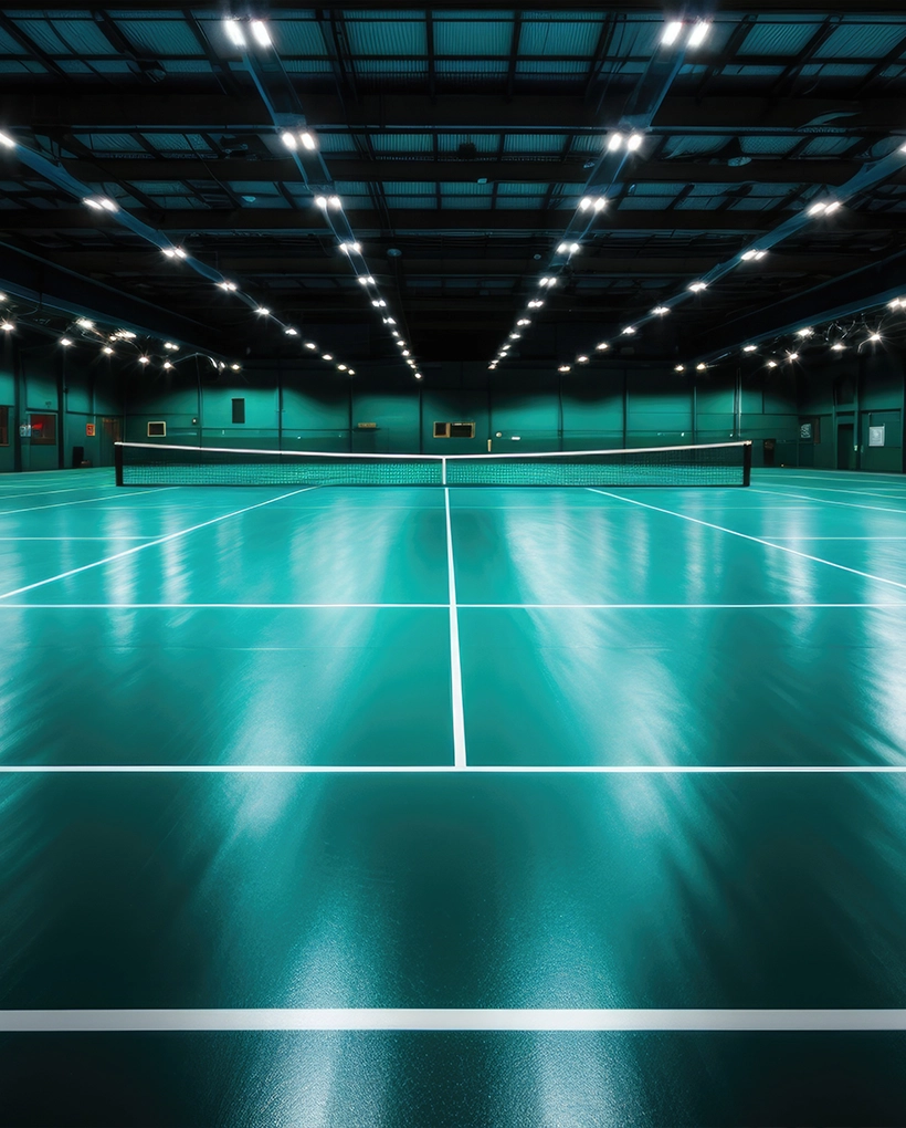 Rally Sports Club offers spacious indoor courts in Oshawa with a 28-foot high ceiling, providing an ideal setting for players to elevate their skills and enjoy a comfortable playing experience.